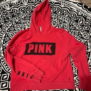 Pink by VS red hoodie size large